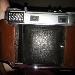 A 1950 Kodak retina camera with the flash